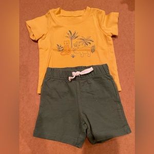 Carters Just One You Boy’s Top and Shorts - 9Months